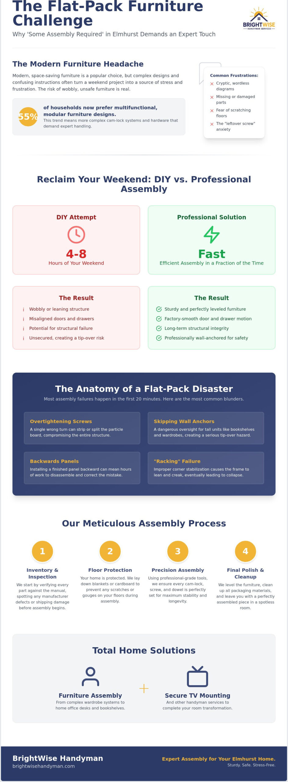 Professional Flat Pack Furniture Assembly in Elmhurst: The Stress-Free Guide